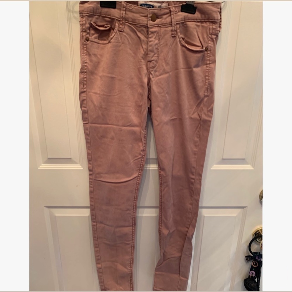 Pink/Cream Colored Skinny Jeans